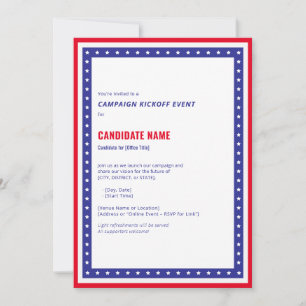 Invitation Campagne Coup d'envoi Événement politique Photo du