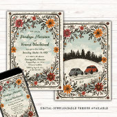 Invitation Campagne Cute Cars Boho Floral Mariage
