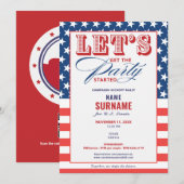 Invitation Campagne de collecte de fonds politiques du GOP 20 (Devant / Derrière)