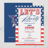 Invitation Campagne de financement politique Lancement Démocr (Devant / Derrière)