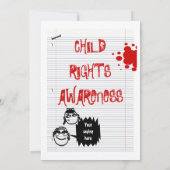 Invitation Campagne de sensibilisation aux droits de l'enfant (Dos)