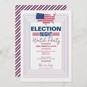 Invitation Campagne électorale Soirée électorale (Devant / Derrière)