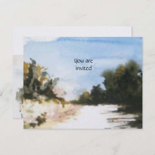 Invitation CAMPAGNE ENSOLEILLÉE DANS LA glace TOSCANE (Devant / Derrière)