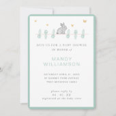 Invitation Campagne Lapin Lapin Baby shower de Pâques Invitat (Devant)