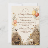 Invitation Campagne Pastorale Baby shower de la grange (Devant)