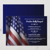 Invitation Campagne politique du drapeau américain collecte d (Devant / Derrière)