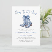 Invitation Campagne Rustique 40e Anniversaire (Debout devant)