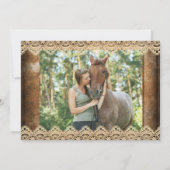 Invitation Campagne Rustique Bois & Dentelle | DIPLÔMÉ | 5-Ph (Dos)