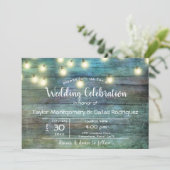 Invitation Campagne Rustique | Bois Vintage | Marron (Debout devant)