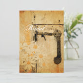 Invitation campagne rustique marguerite d'été douche nuptiale (Debout devant)