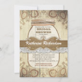 Invitation campagne rustique mason jar nuptiale (Devant)