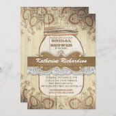 Invitation campagne rustique mason jar nuptiale (Devant / Derrière)