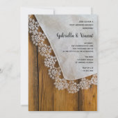 Invitation Campagne Tournesol Dentelle Occidental Mariage Pos (Dos)