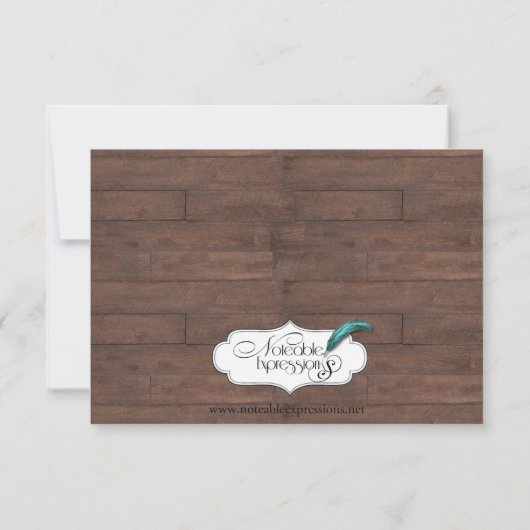 Invitation Campagne Western Babed Wire Mariage (Dos)