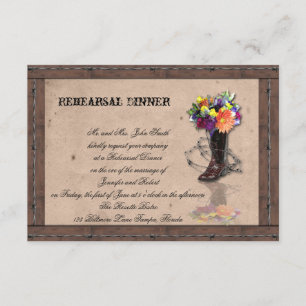 Invitation Campagne Western Babed Wire Mariage