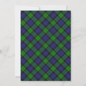 Invitation Campbell Clan Tartan Plaid Black Watch (Dos)