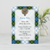 Invitation Campbell Crest au-dessus de Tartan (Debout devant)