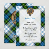 Invitation Campbell Crest au-dessus de Tartan (Devant / Derrière)