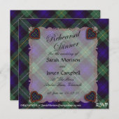 Invitation Campbell de Cawdor Plaid - Dîner de répétition inv (Devant / Derrière)
