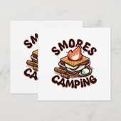 Invitation campement de smores (Devant / Derrière)