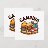 Invitation campement de smores (Devant / Derrière)