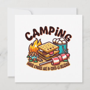 Invitation campement de smores