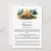 Invitation Campement Rustique Glamping Feu de Camp Enterremen (Devant)