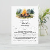 Invitation Campement Rustique Glamping Feu de Camp Enterremen (Debout devant)