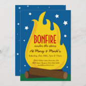 Invitation Campent l'invitation de fête d'anniversaire, (Devant / Derrière)