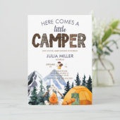 Invitation Camper | Baby shower rustique (Debout devant)