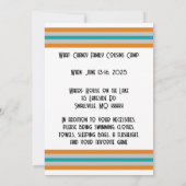 Invitation Camper Rétro Camp Cousins (Dos)