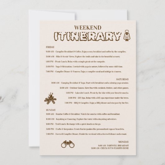 Invitation Camper Rétro Palm - Boho Bachelorette Week-end (Dos)