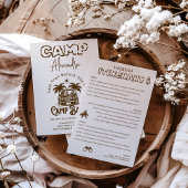 Invitation Camper Rétro Palm - Boho Bachelorette Week-end