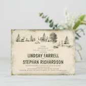 Invitation Campground Illustration Fête d'engagement au campi (Debout devant)