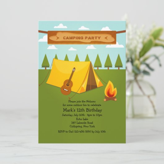 Invitation Camping (Debout devant)