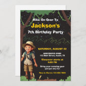 Invitation Camping à thème Aventure en plein air Anniversaire (Devant / Derrière)
