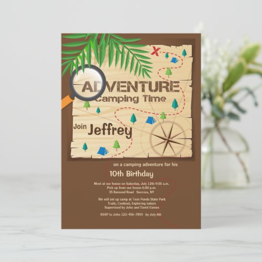 Invitation Camping Adventure (Debout devant)