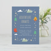 Invitation Camping Adventure Attend Boy Baby shower (Debout devant)