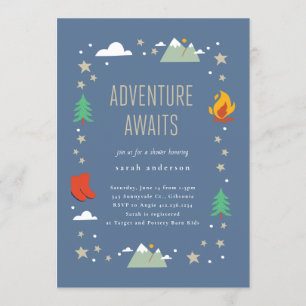 Invitation Camping Adventure Attend Boy Baby shower