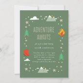 Invitation Camping Adventure Attend un Baby shower neutre (Devant)