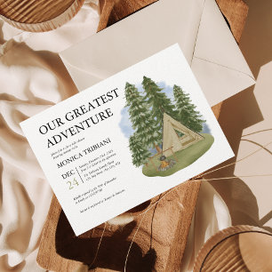 Invitation Camping Adventure Awaits Gender Neutral Baby