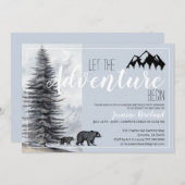 Invitation Camping Anniversaire Aventure commence (Devant / Derrière)