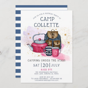 Invitation Camping Anniversaire Fête Sous Les Étoiles Invitat