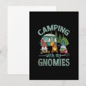 Invitation Camping avec mes Gnomies Drôle de camp de gnomes f (Devant / Derrière)