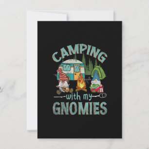 Invitation Camping avec mes Gnomies Drôle de camp de gnomes f