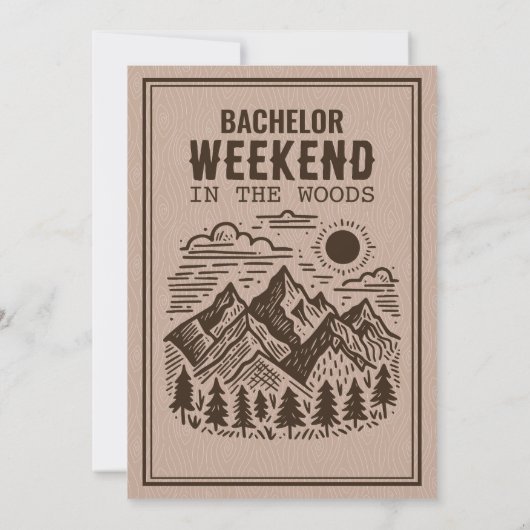 Invitation Camping Bachelor Party (Dos)