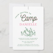 Invitation Camping Bachelorette Party Parent Personnalisé (Devant)