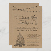 Invitation Camping & Brews Avant de faire Fête des mariées Co (Devant / Derrière)