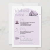 Invitation Camping Camping Camping Bachelorette (Dos)