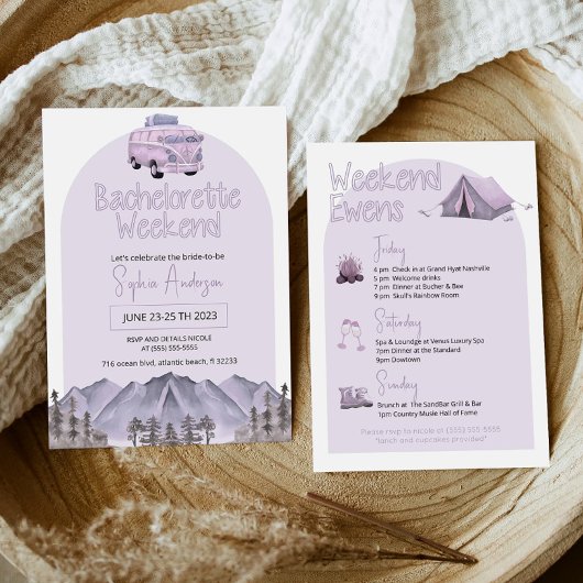 Invitation Camping Camping Camping Bachelorette